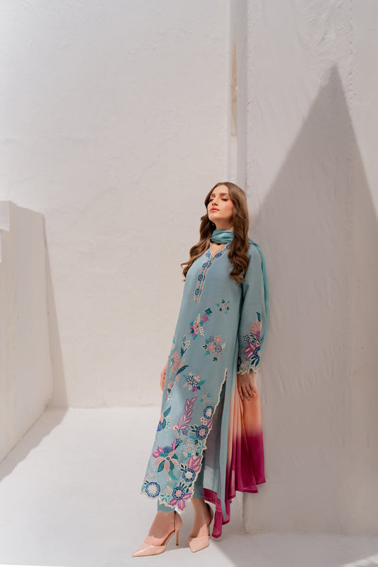 Mahira 4-Piece Silk Embroidered Suit